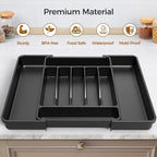 ukeetap Extra Large Expandable Silverware Organizer, BPA-Free Food-Safe Cutlery - Image 4