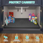 SIKADEER 40" x 19" Under Sink Mat Waterproof, Silicone Mat Kitchen Drawer Shelf - Image 5