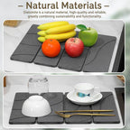 Small Stone Dish Drying Mat for Kitchen Counter, Foldable Water Absorbing - Image 8