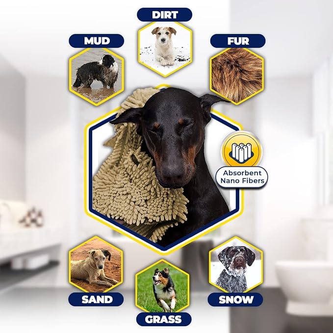 Muddy Mat® Doggy Dryer, Highly Absorbent Microfiber Washable Dog Shammy - Image 7