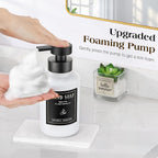 Luxspire Foaming Soap Dispenser, Glass Foam Pump Soap Dispenser, Non-Slip Hand - Image 2