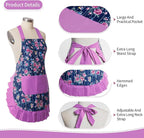 Vintage Floral Apron for Women - Image 4
