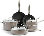 GreenPan Canterbury 10 Piece Cookware Pot and Pans Set, Hard Anodized PFAS-Free by GreenPan
