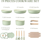 CAROTE Pots and Pans Set, Nonstick Cookware Set Detachable Handle, RV Cookware - Image 2