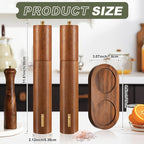 Wooden Salt and Pepper Grinder Set 11.8 Inch Manual Salt and Pepper Mill - Image 3