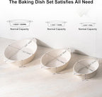Dafuceramic Casserole Dishes for Oven Sets of 3, Ceramic Oval Baking Dish - Image 2