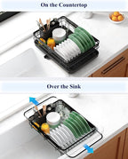 Kitsure Dish Drying Rack for Kitchen Counter, Stainless Steel Sink Organization - Image 2