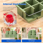 Large Ice Cube Tray for Whiskey 3 Pack, HANCELANT Big Silicone Square Ice Cube - Image 3