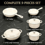 Nonstick Enameled Cast Iron Cookware Set - Image 3