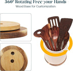 DOWAN 360° Rotating Extra Large Cooking Utensil Holder, 7.6" Kitchen Utensil - Image 3