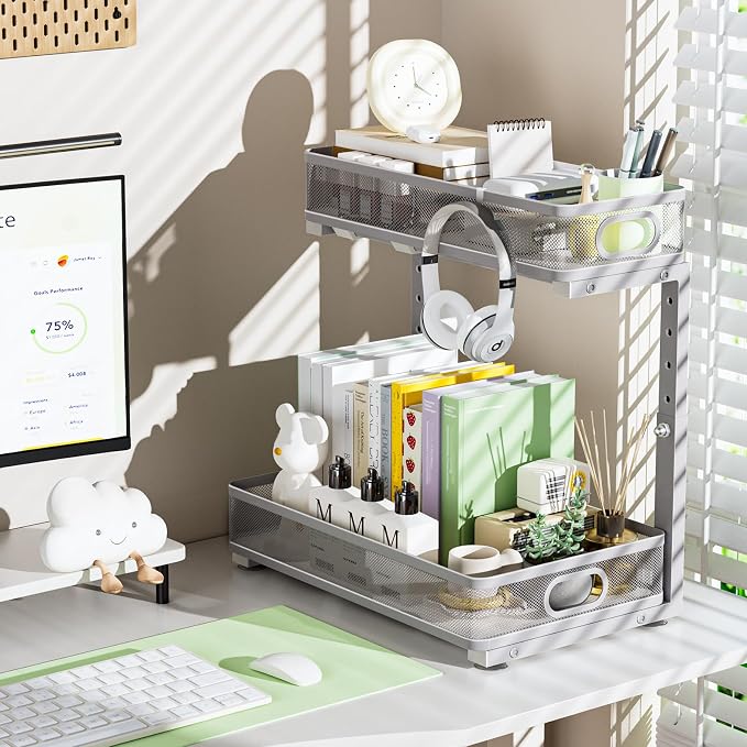 Under Sink Organizer, High Adjustable 2 Tier Under Sink Organizers and Storage - Image 9