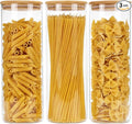 Moretoes 3 Pack 2qt Round Glass Storage Containers by Moretoes