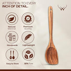 CORNER Teak Wooden Spoon for Cooking - Image 5