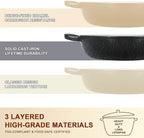 AHJ 6QT Dutch Oven For Bread Baking, Enameled Cast Iron Dutch Oven Pot - Image 8