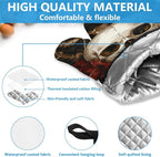 Halloween Skull Rose Crow Oven Mitts and Pot Holders Sets Heat Resistant 4Pcs - Image 3