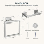 FORIOUS Toilet Paper Holder Set Wall Mount, SUS 304 Stainless Steel Pivoting - Image 7