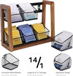 HTB 2 Tier Tea Organizer for Tea Bags, Tea Bag Holder - Image 4