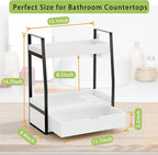 Boulphia 2-Tier Bathroom Organizer Countertop, Bathroom Sink Organizer - Image 3