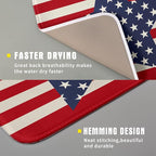Blue Star Patriotic July of 4th Dish Drying Mat - Image 3