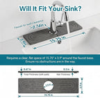 Stone Faucet Mat for Kitchen Sink-Diatomite Drying Stone Mat& Sink Protector - Image 2