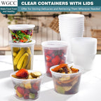 WGCC Deli Containers with Lids 48 Sets- Disposable Soup Containers with Lids - Image 5