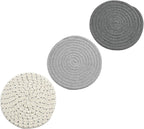 Potholders Set Trivets Set 100% Pure Cotton Thread Weave Hot Pot Holders Set - Image 4