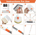 Long Handled Scrub Brush for Shower，3-in-1 Cleaning Brushes - Image 8