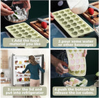 Heart Shape Ice Cube Tray, 21 Holes Silicone Ice Cube Mold - Image 4