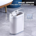 ELPHECO Bathroom Trash can Motion Sensor, AutomaticGarbage can, Slim Plastic - Image 4