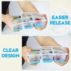 Ice Cube Trays 2 Pack, JRISBO Large Silicone Ice Cube Molds - Image 2