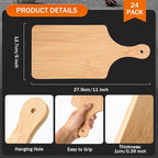 24 Pcs Thicken Bamboo Cutting Board Bulk 11x5 Inch Personalized Wood Chopping - Image 2