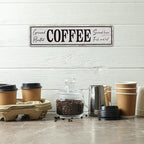 Coffee Signs for Coffees Corner Decor, Ground Roasted Coffee Served Here Sign - Image 4