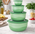 Pera Mixing Bowls with Lids Set, 8 Piece, BPA Free Nesting Kitchen Bowl Set - Image 7