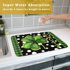 St. Patrick's Day Dish Drying Mats 18x24 Inch Green Clover Shamrock Lucky - Image 7