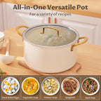 BEZIA Non Stick Stock Pot With Lid, 12 Quart Large Stockpot - Image 6