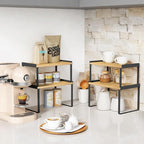 Goozii Cabinet Shelf Organizer Set of 4, Kitchen Counter Shelf Riser - Image 4