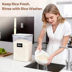 ComSaf Rice Container Set of 2, Large Airtight Food Storage Containers - Image 4