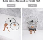 Pot Lid Holder While Cooking, Kitchen Pot Lid Storage Rack - Image 4