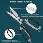 BoFuYuan Kitchen Scissors, 9-Inch Heavy Duty Multipurpose Food Cutting Shears - Image 5