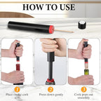 2pcs Arropop Wine Opener, Travel Portable Pocket Air Pressure Pump Bottle Open - Image 6