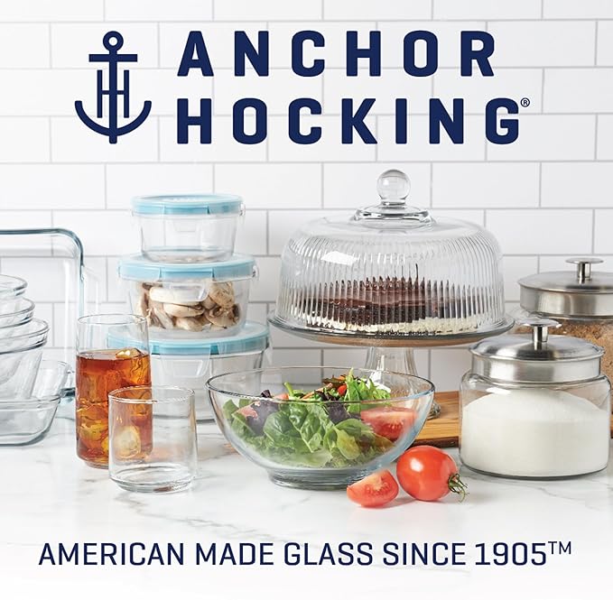 Anchor Hocking 3 Pc. 2 Qt. Oven Basics Casserole Dish w/Mineral Blue TrueFit™ - Image 3