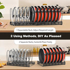Housolution 2 Pack Pot and Pan Organizer, Pan Lid Holder Storage Rack - Image 4