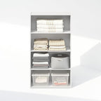 Furinno Reed Closet Organizers and Storage, 4-Tier Closet Organizer, Open Shelf - Image 6