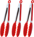 HINMAY Silicone Cooking Tongs 9-Inch Serving Tongs by HINMAY