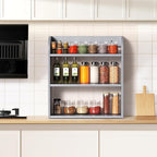 ROMGUAR CRAFT 3 Tier Bamboo Spice Rack, Countertop or Wall Mounting Wood Spice - Image 6