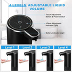 RYTOXILO Automatic Soap Dispenser, 2 Pack Black and White Touchless Liquid Soap - Image 3