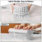 Silicone Ice Cube Tray with Leak-Proof Lid & Storage Bin - Image 4