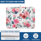 Spring Floral Dish Drying Mat for Kitchen Counter Spring Summer Flowers Kitchen - Image 5