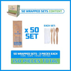 Disposable Wooden Cutlery Set - Image 2