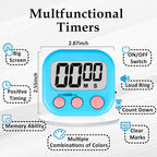 ZILLEN 6 Pack Kitchen Timers for Cooking Digital Classroom Timers for Kids - Image 7